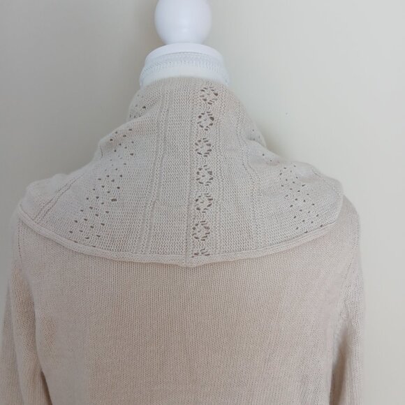 Anthropologie Knitted & Knotted Draped Open Front Cardigan Size Medium - Picture 5 of 8